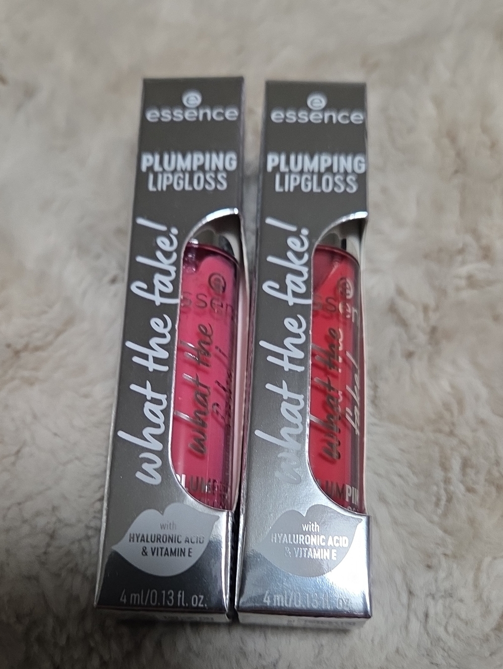 essence What The Fake! Plumping Lipgloss Duo — Pink & Red